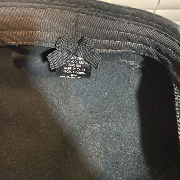 100% Wool Newsboy Cabbie Hat Vntg Black Size S/M - Picture 9 of 9